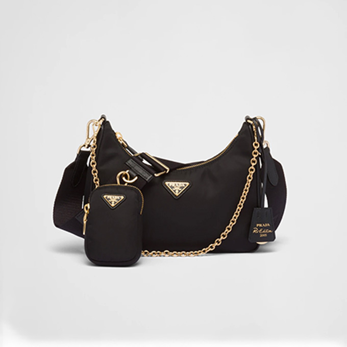 9a+quality prada re-edition 2005 re-nylon three-in-one hobo shoulder crossbody bag